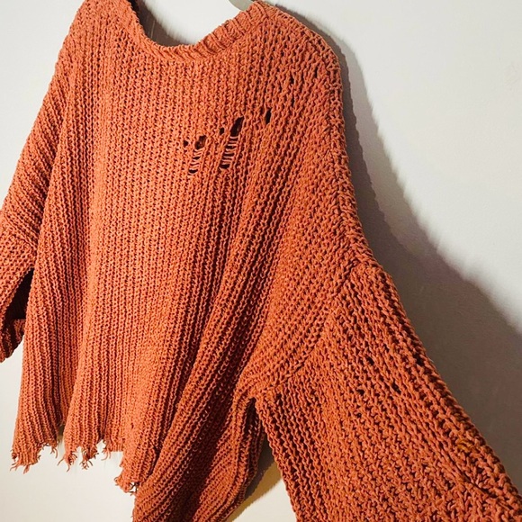 White Birch Rust Knit Sweater xxxl 3x - Picture 4 of 8